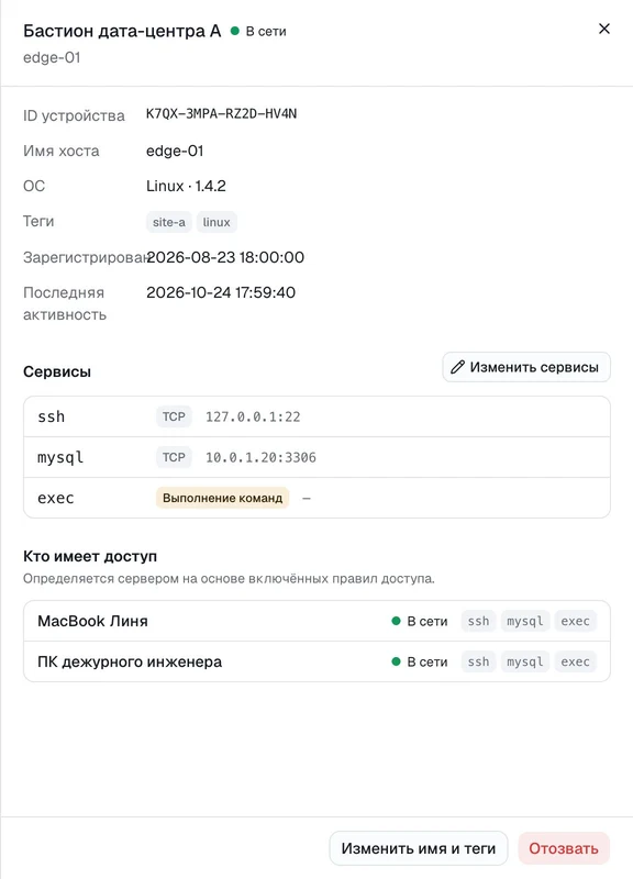 Шлюз: локальный SSH, MySQL в LAN и клиенты, разрешённые правилами.